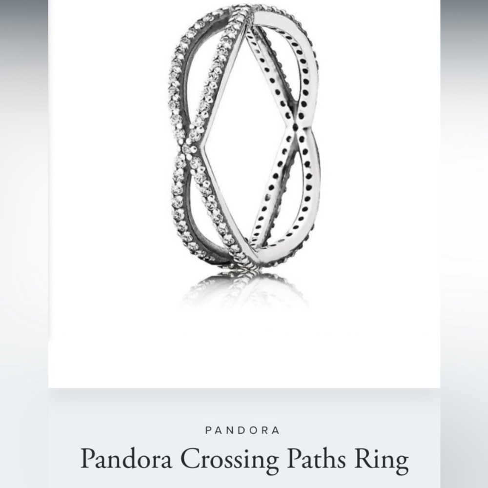 Pandora Crossing Paths Band Ring Size 6
